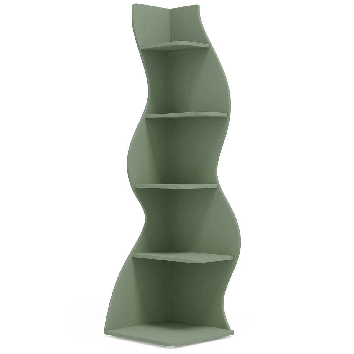 Tribesigns Modern Corner Bookshelf Storage Rack and Plant Stand