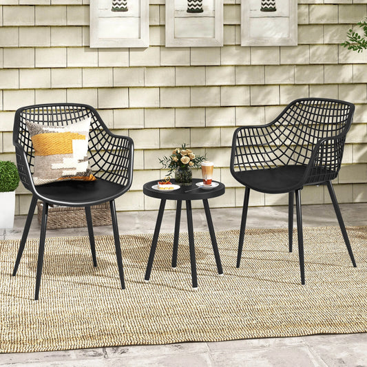 HOMASIS All Weather Patio Bistro Table And Chairs Set