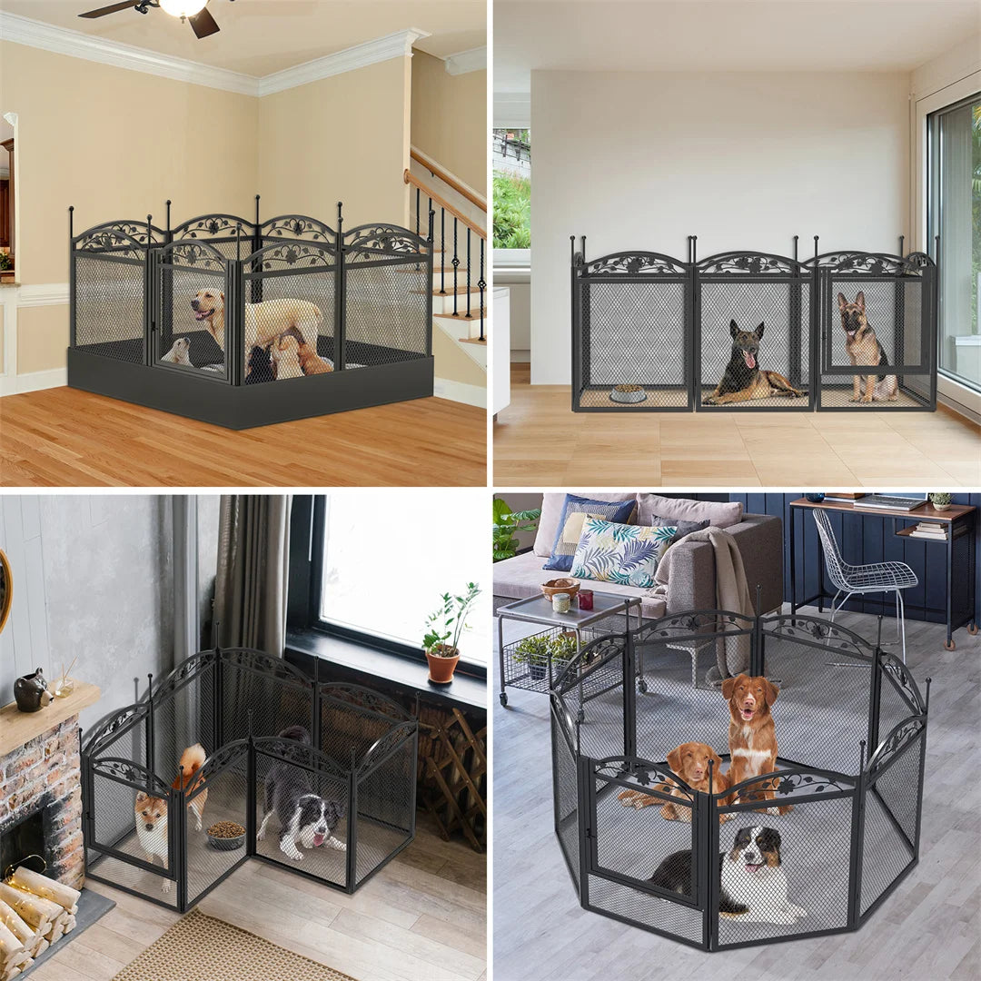 Bingopaw DIY Heavy Duty Dog Playpen Outdoor Indoor Fence With Waterproof Pad For Whelping And Training