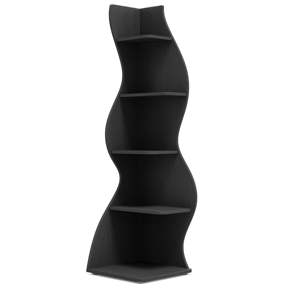 Tribesigns Modern Corner Bookshelf Storage Rack and Plant Stand