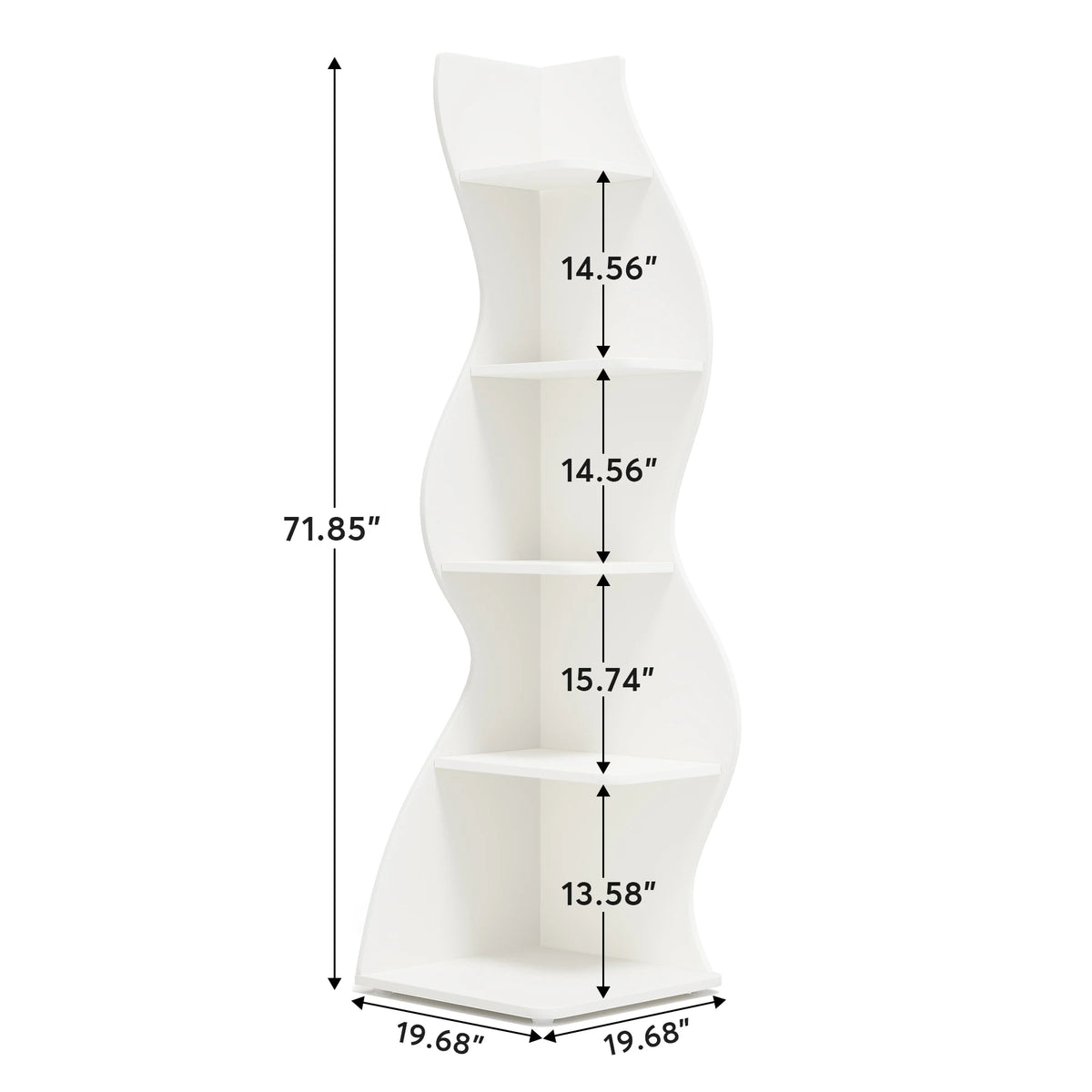 Tribesigns Modern Corner Bookshelf Storage Rack and Plant Stand