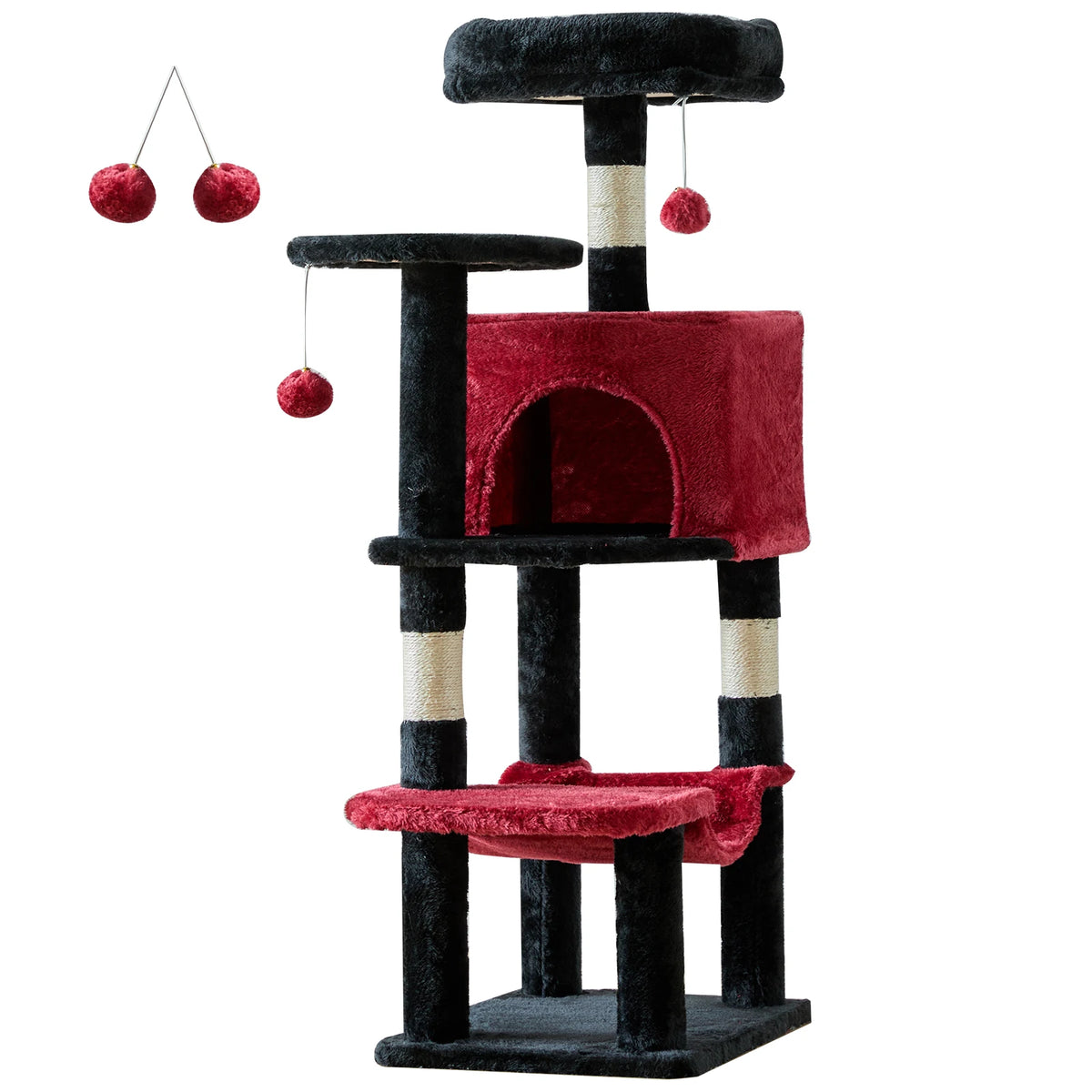 JHK Multi Level Cat Tree With Sisal Posts And House