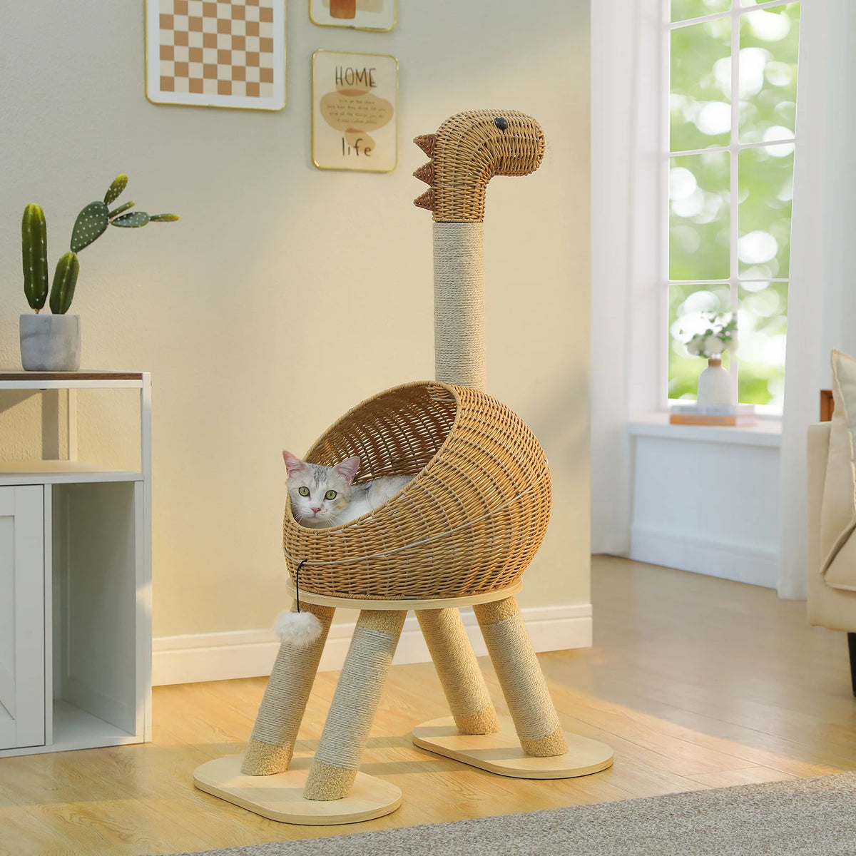 PAWZ Road Dinosaur Cat Tree With Sisal Scratching Post Condo
