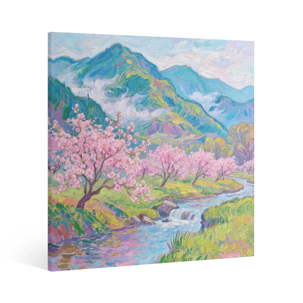 Four Seasons Landscape Canvas Wall Art Print For Home Decor