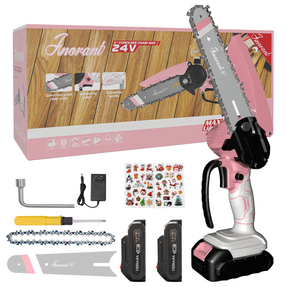 Cordless Mini Chainsaw Portable With Dual Batteries For Tree Cutting