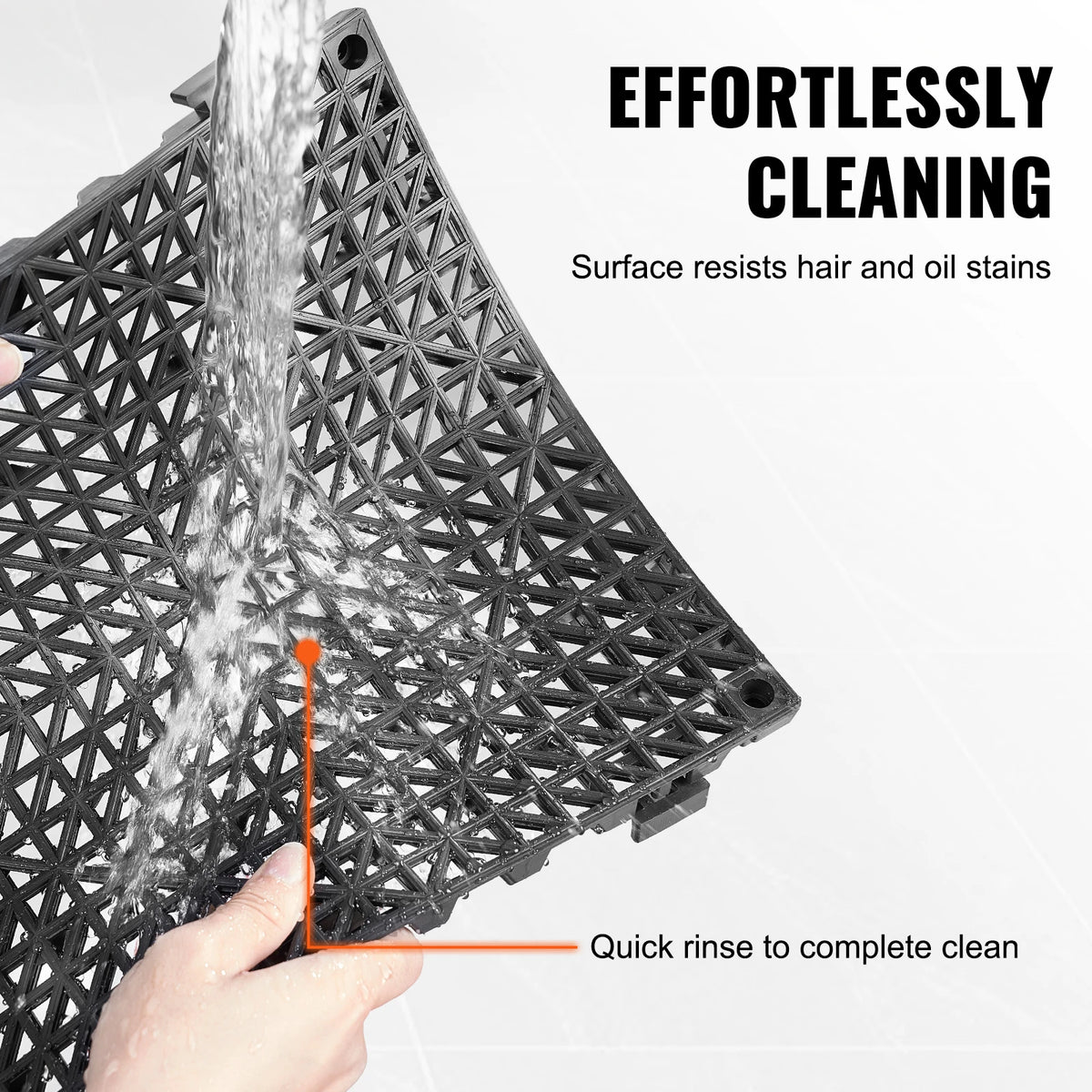 SucceBuy Interlocking Nonslip Drainage Floor Tiles for Bathrooms
