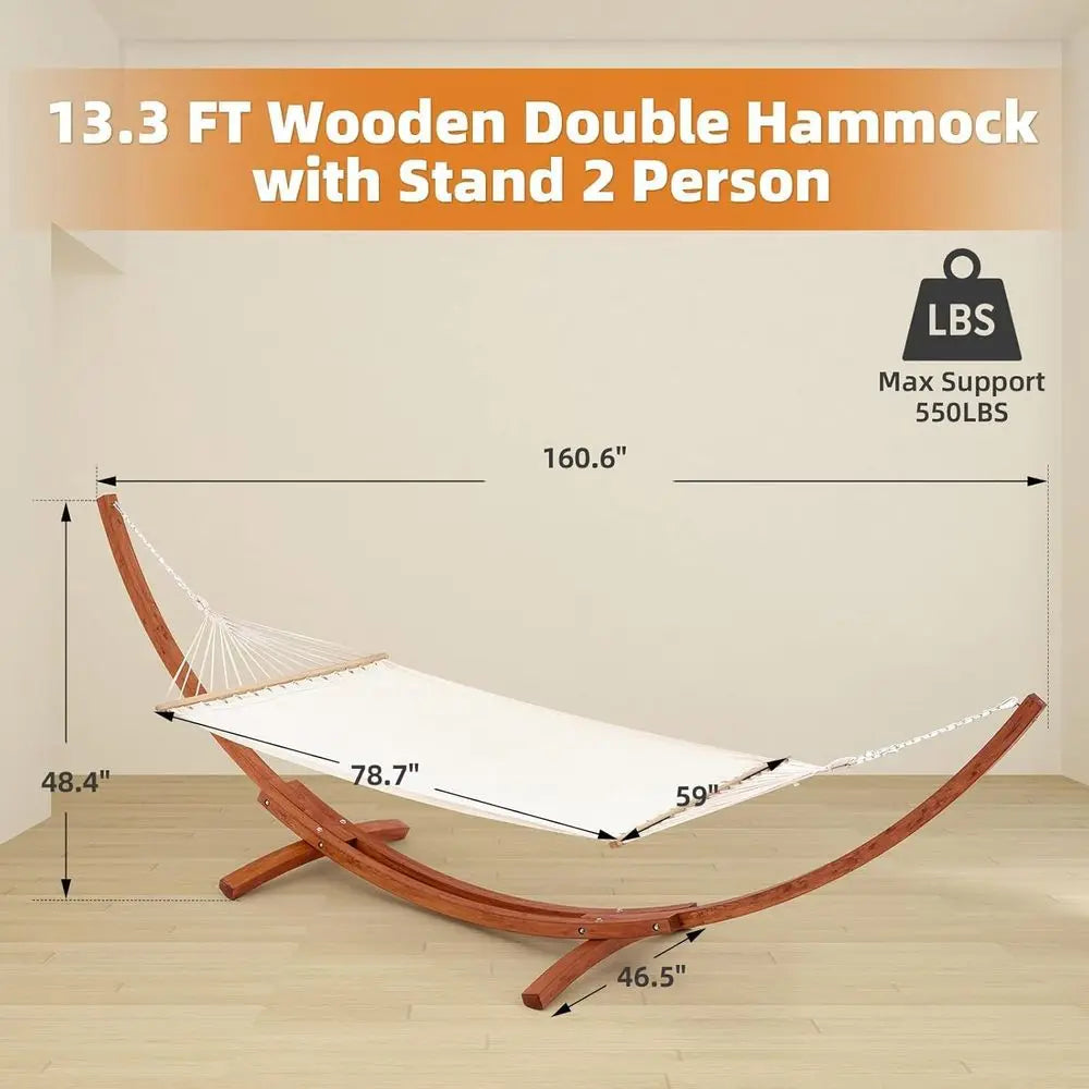 Heavy Duty Two Person Hammock With Stand For Patio