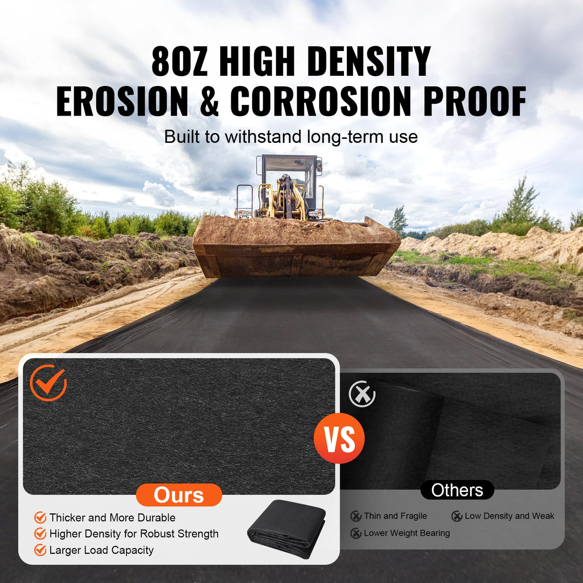 SucceBuy Non-Woven Geotextile Fabric For Driveways And Landscaping