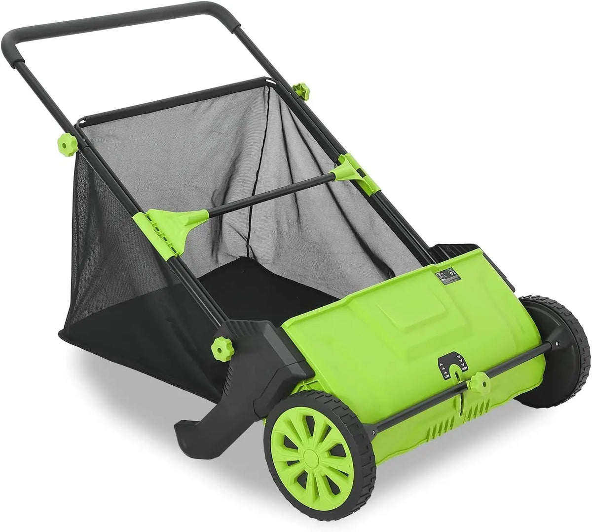 TACLEEKII Manual Lawn Sweeper With Four Brush Debris Collection System