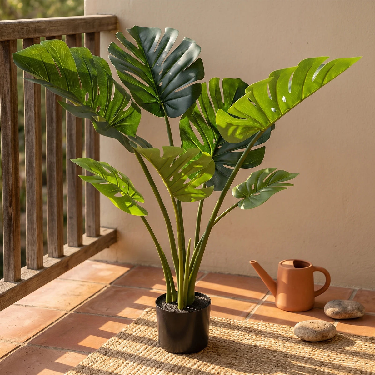 Artificial Monstera Deliciosa Tree With Pot for Home Office Decor