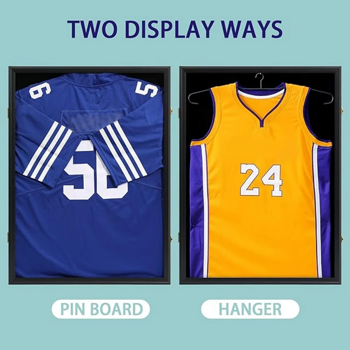 Lockable Sports Jersey Display Frame With UV Protection Acrylic Case