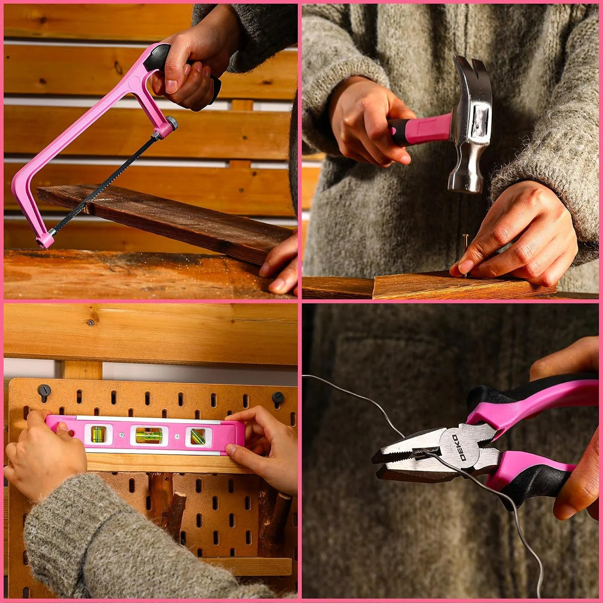 DEKO 12V Cordless Drill and Tool Set in Portable Toolbox