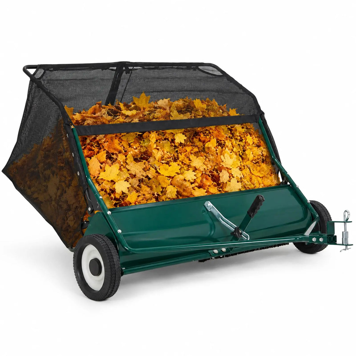 Tow Behind Lawn Sweeper for Efficient Leaf and Grass Collection
