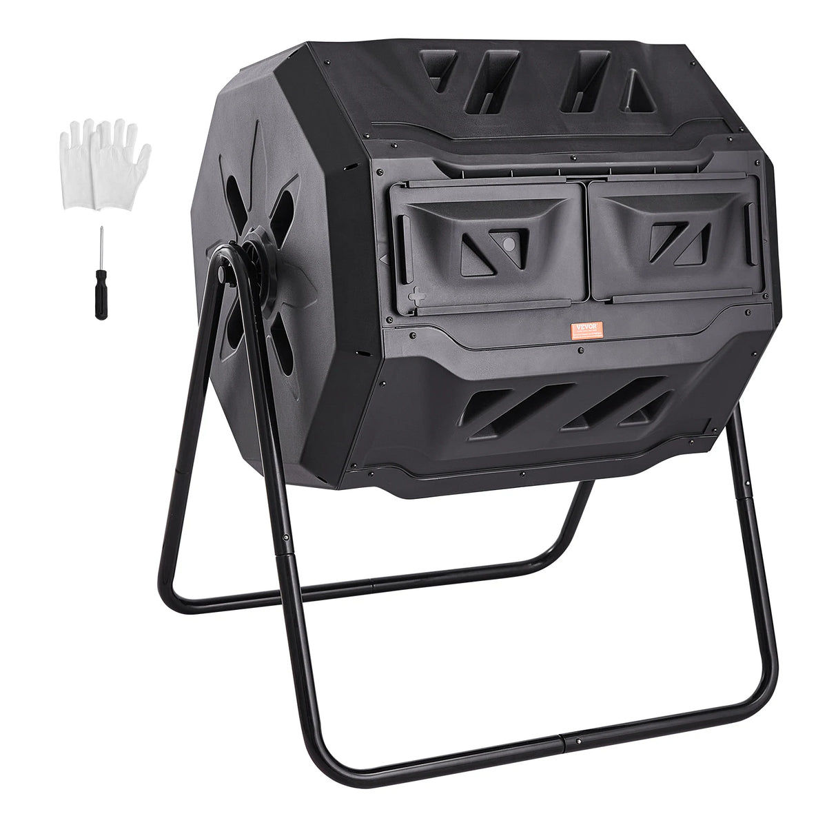 SucceBuy Dual Chamber Tumbling Composter for Garden and Kitchen