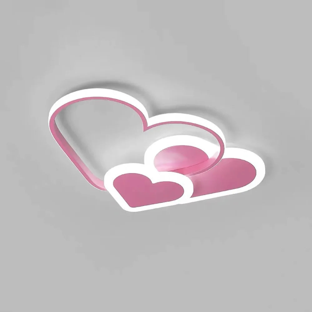 Heart Shaped LED Ceiling Light With Remote Dimmable Control
