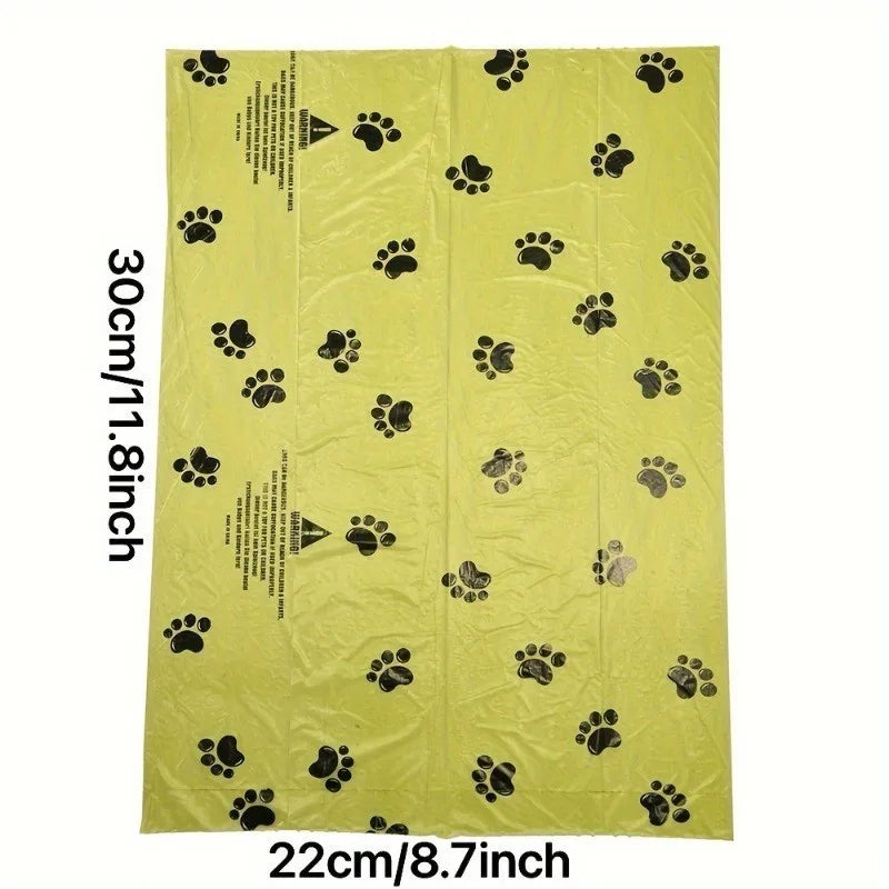Extra Thick Leak Proof Dog Waste Bags With Paw Prints
