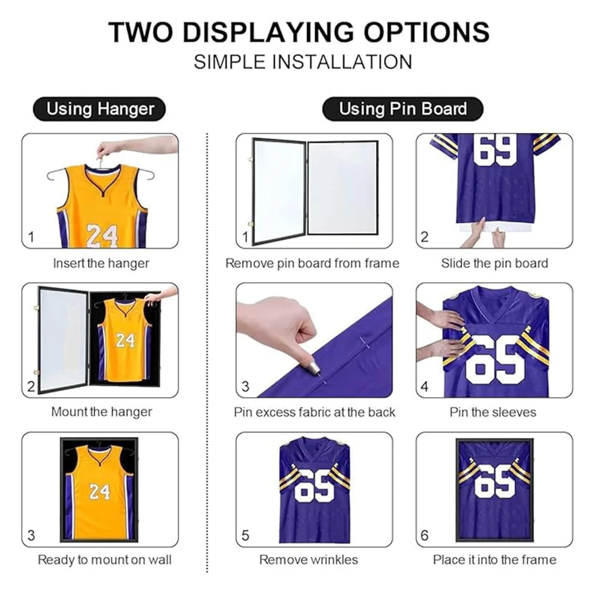 Lockable Sports Jersey Display Frame With UV Protection Acrylic Case