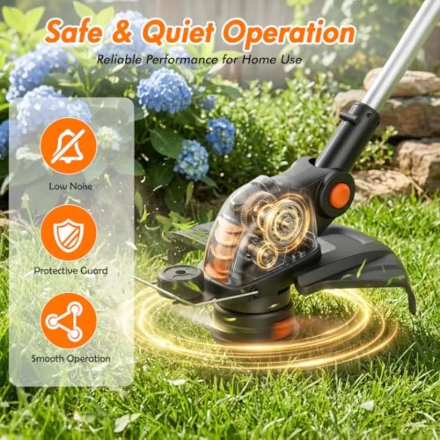 SHXI Cordless Electric Weed Trimmer and Lawn Grass Edger Tool