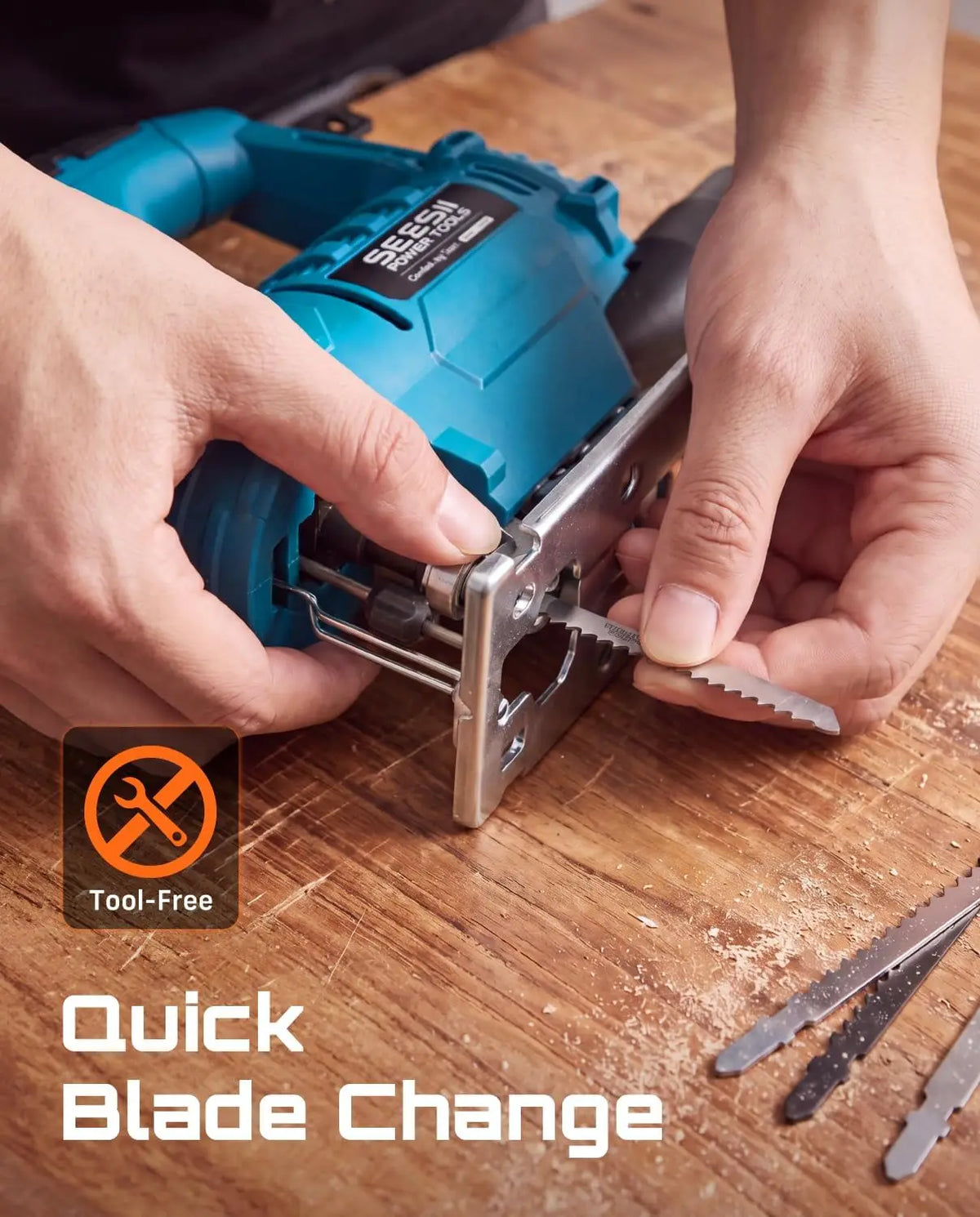 Seesii Corded Electric Jig Saw for Woodworking and DIY Projects