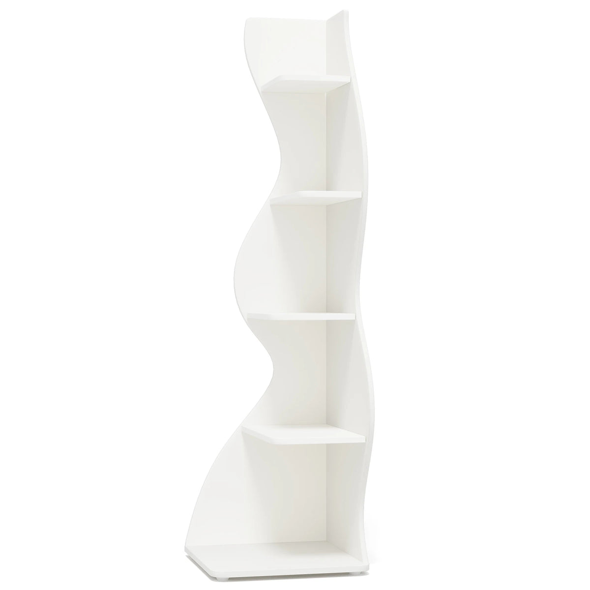 Tribesigns Modern Corner Bookshelf Storage Rack and Plant Stand