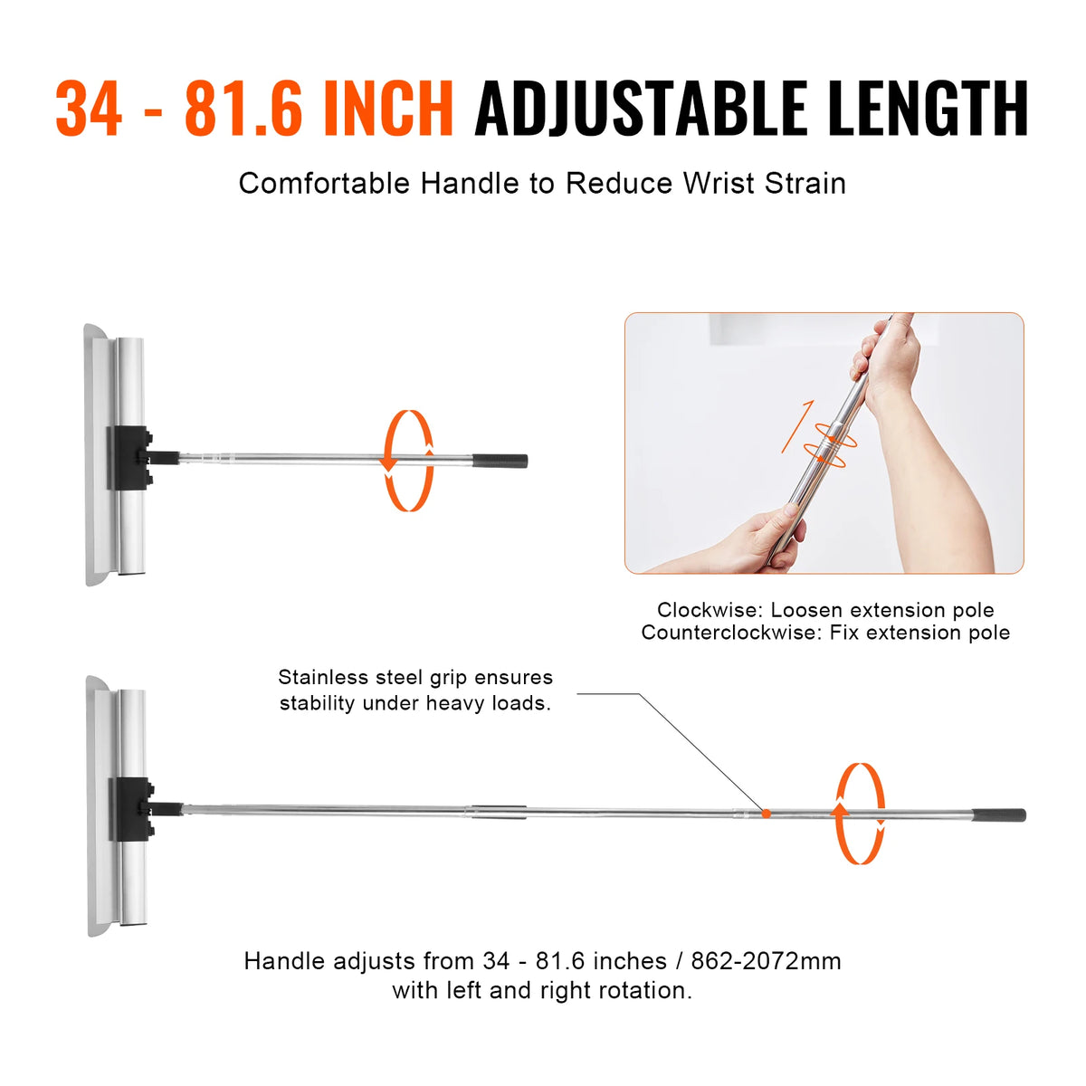 SucceBuy Drywall Skimming Blade Set With Extension Handle Lasanble