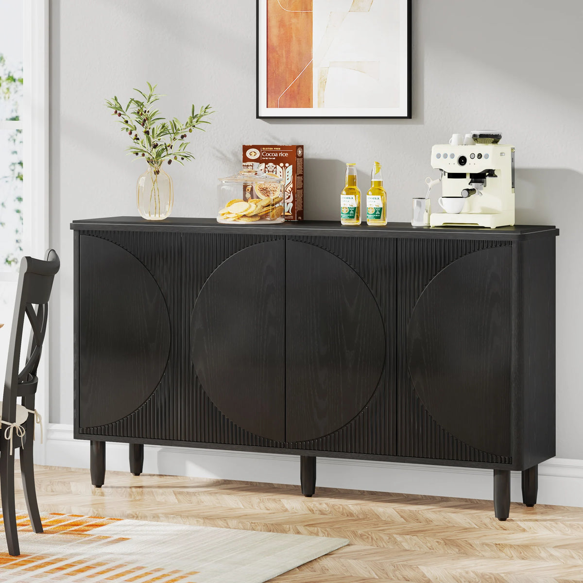 Tribesigns Modern Buffet Cabinet Sideboard With Doors And Storage