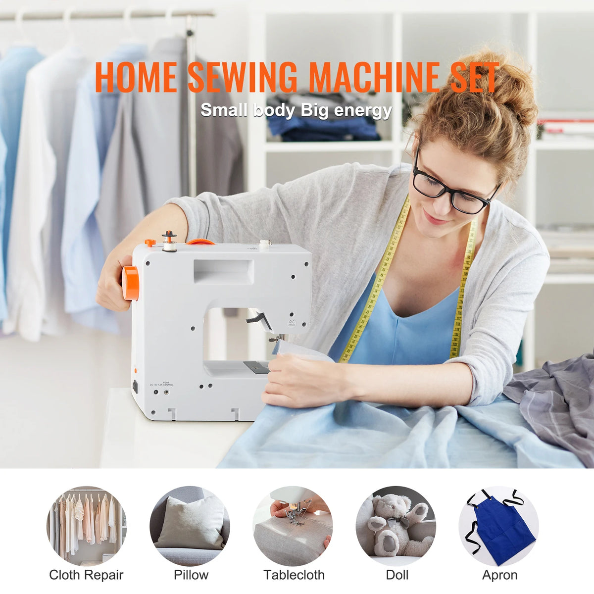 SucceBuy Portable Sewing Machine With 38 Built In Stitches