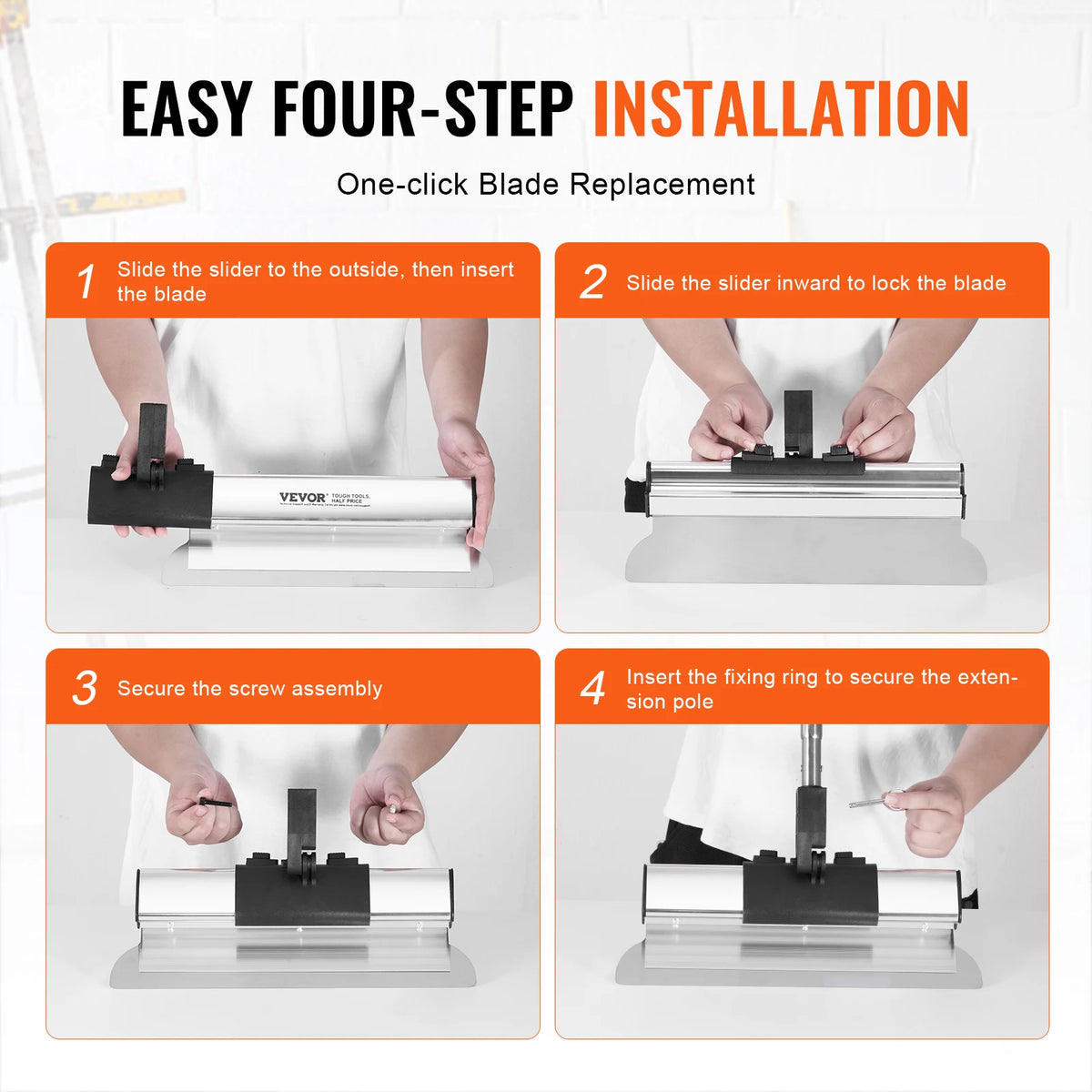 SucceBuy Drywall Skimming Blade Set With Extension Handle Lasanble