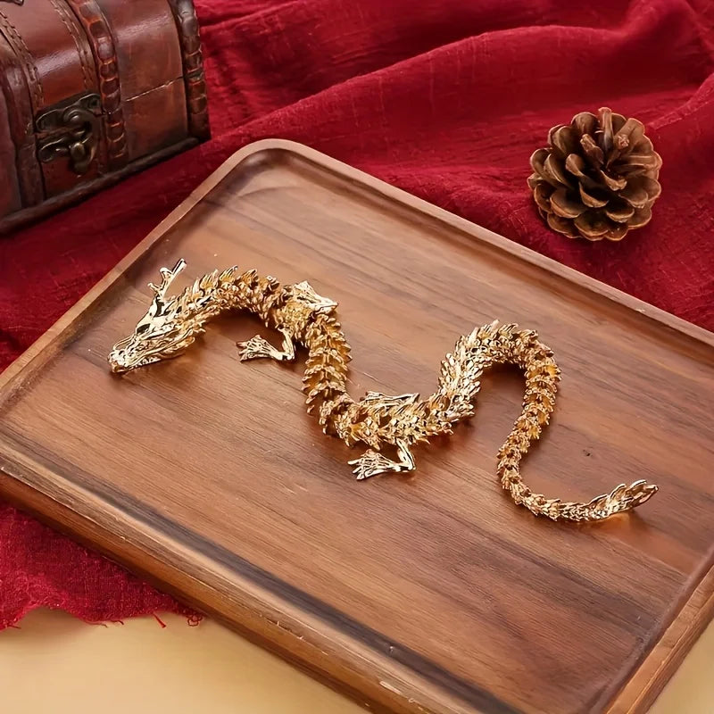Majestic Movable Dragon Statue for Home and Desk Decor