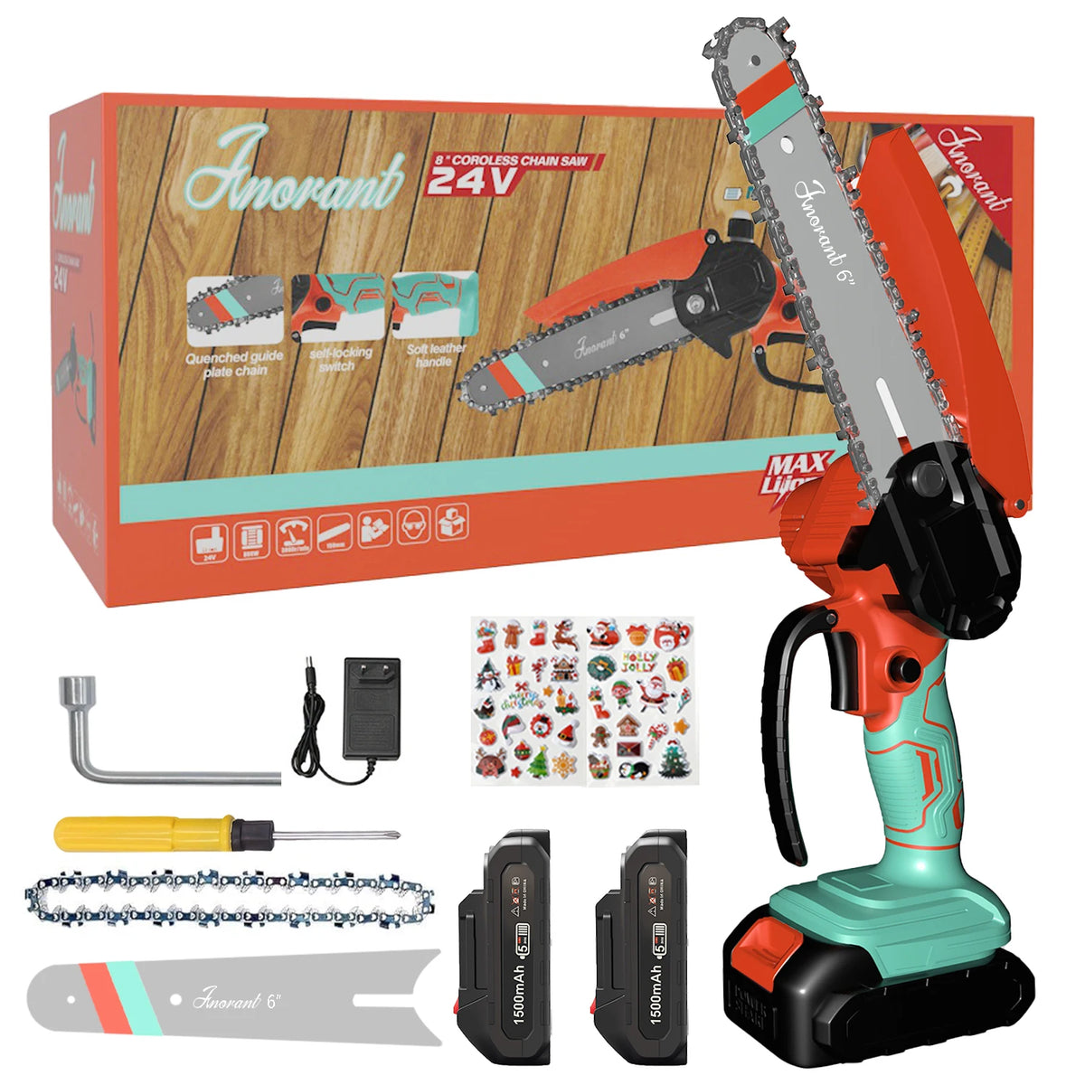Cordless Mini Chainsaw Portable With Dual Batteries For Tree Cutting