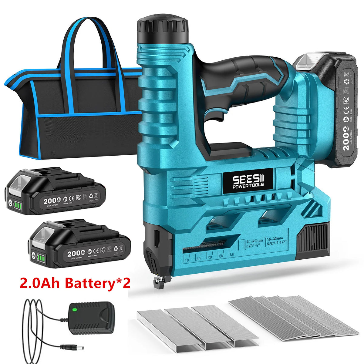 Seesii Cordless Brad Nailer And Stapler For Furniture Projects