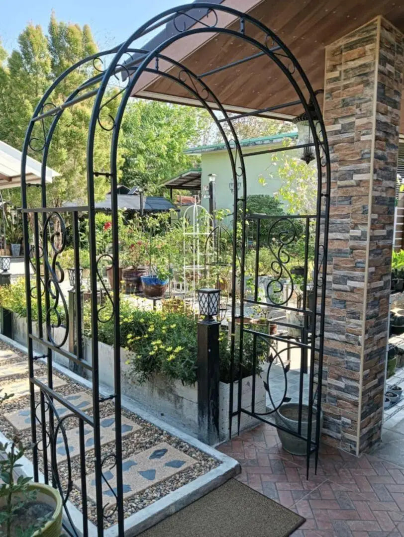 Heavy Duty Metal Garden Arbor Vine Frame Trellis For Climbing Plants Arch Iron Outdoor