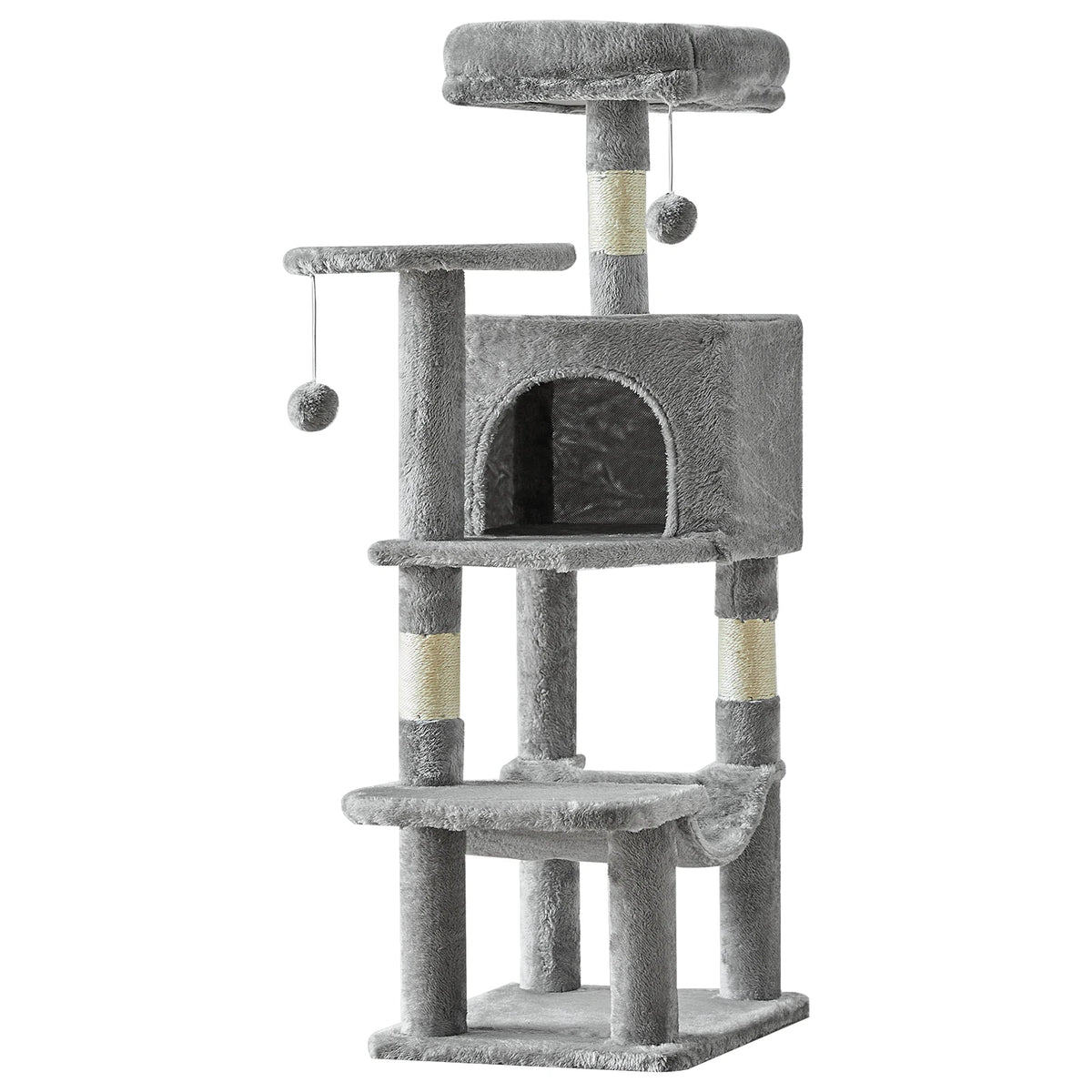 JHK Multi Level Cat Tree With Sisal Posts And House