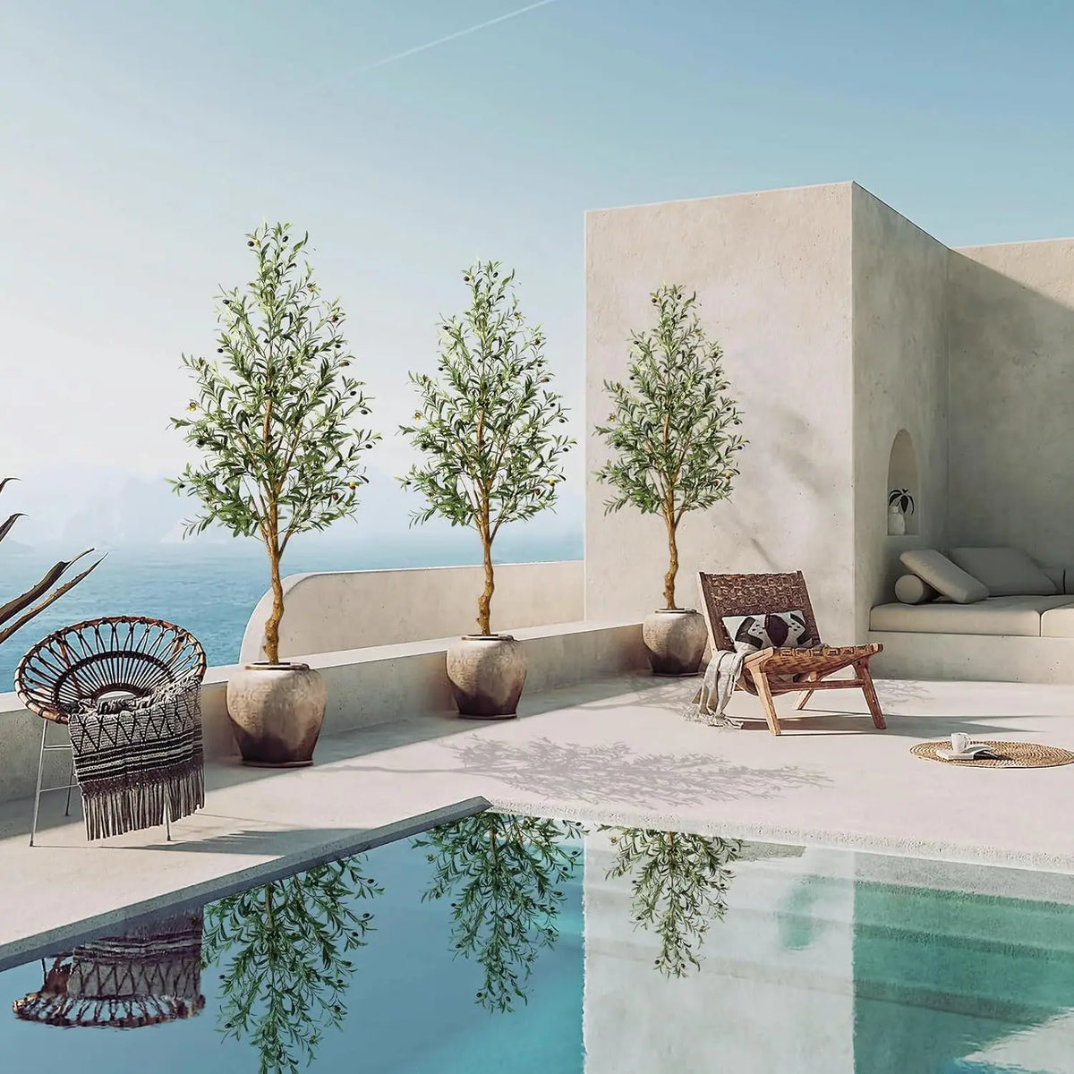 HiMISS Artificial Olive Tree for Home and Outdoor Decor