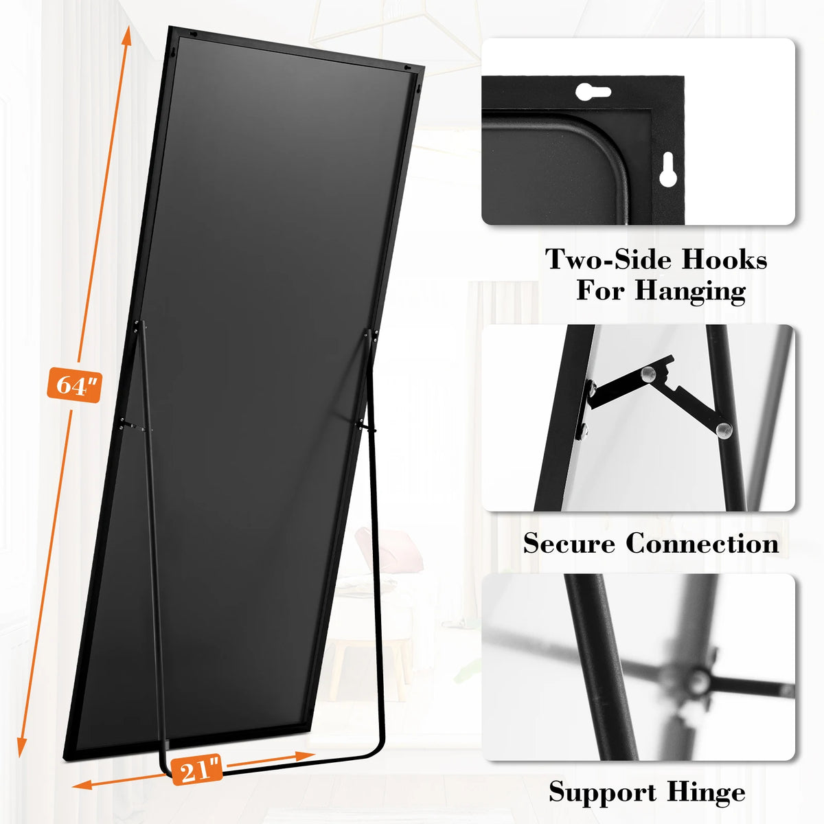 MCQ Arched Full Length Mirror With Stand For Modern Home