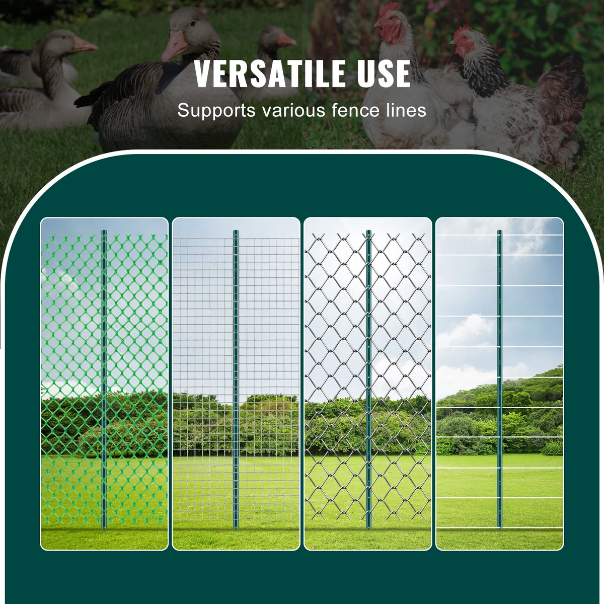 SucceBuy IndustrialGrade Strength Heavy Duty Steel Fence Post TPost Reinforcement