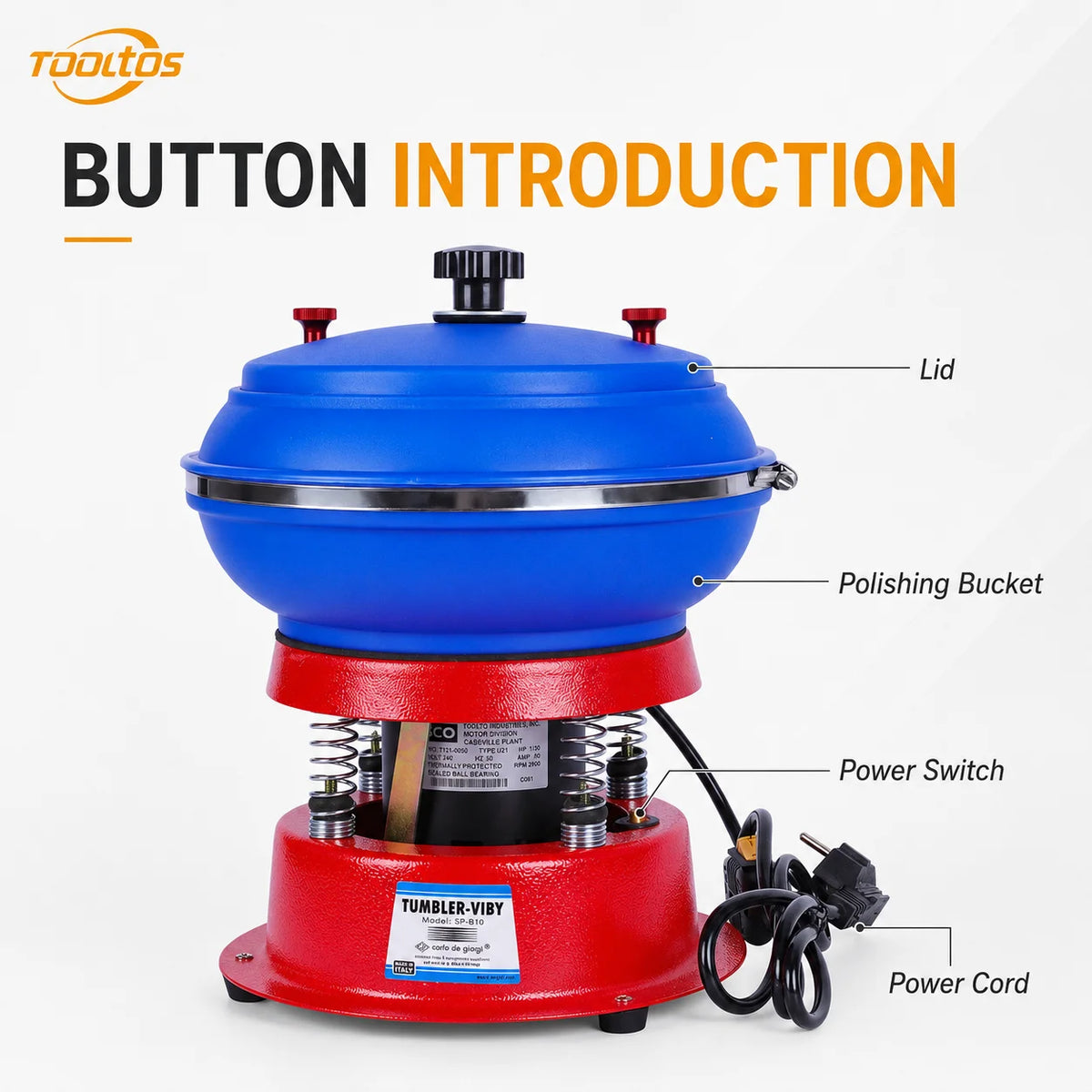 Vibratory Tumbler Polishing Machine for Jewelry, Agate and Metal