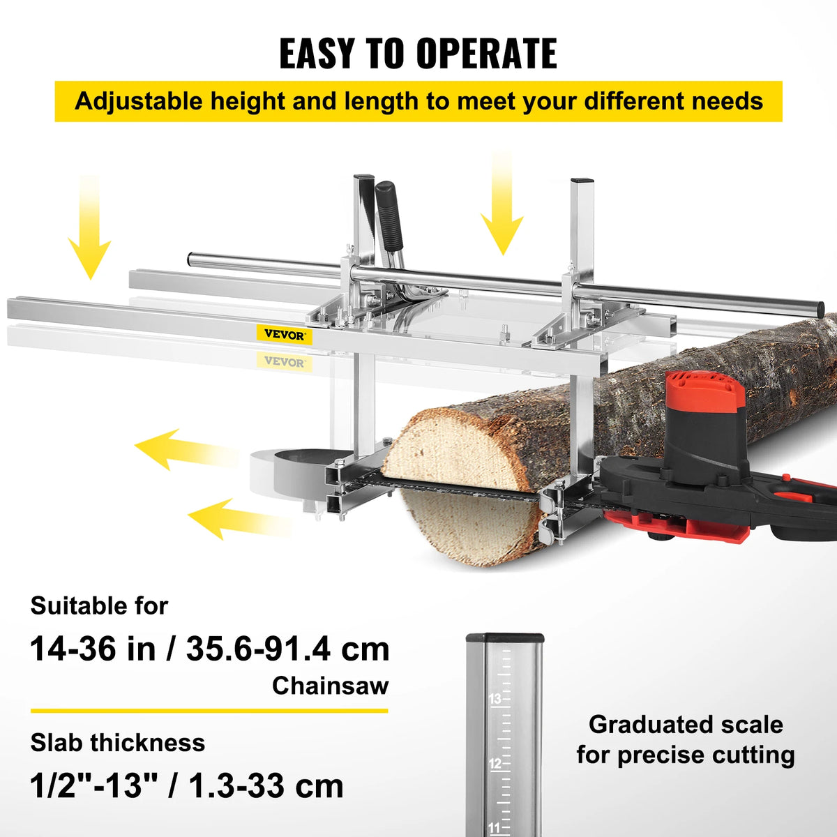 SucceBuy Portable Chainsaw Mill for Precision Lumber Cutting and Planking