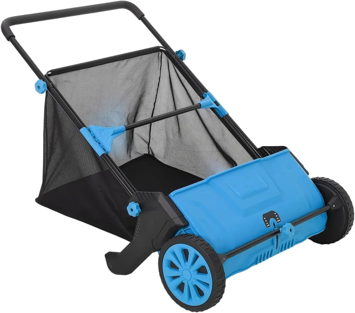 TACLEEKII Manual Lawn Sweeper With Four Brush Debris Collection System