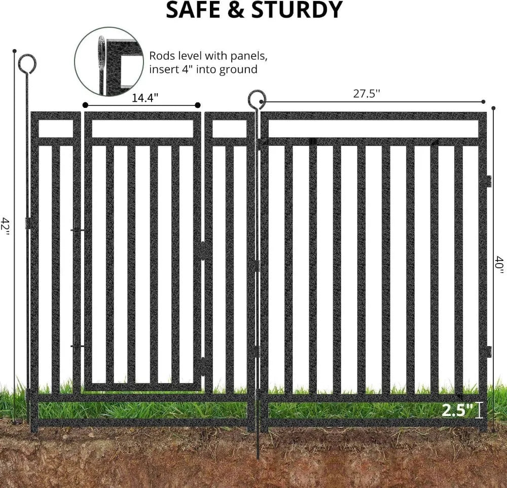 Metal Garden Fence No Dig Fence For Yard And Garden