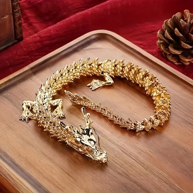 Majestic Movable Dragon Statue for Home and Desk Decor